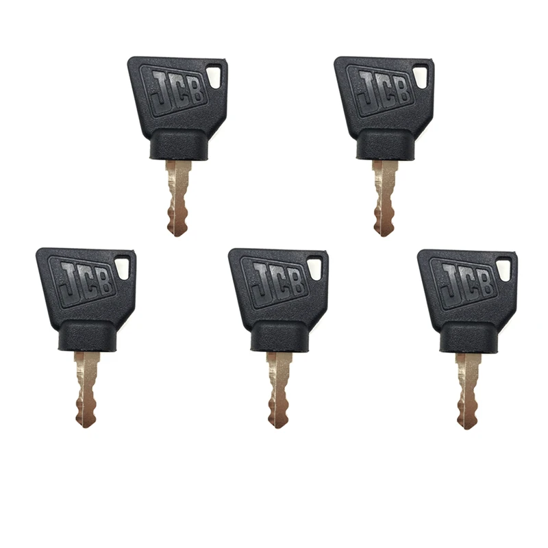 5 Pcs Ignition Switch Starter key For JCB 3CX  Bomag Excavator Fit Most Digger Replacement Parts