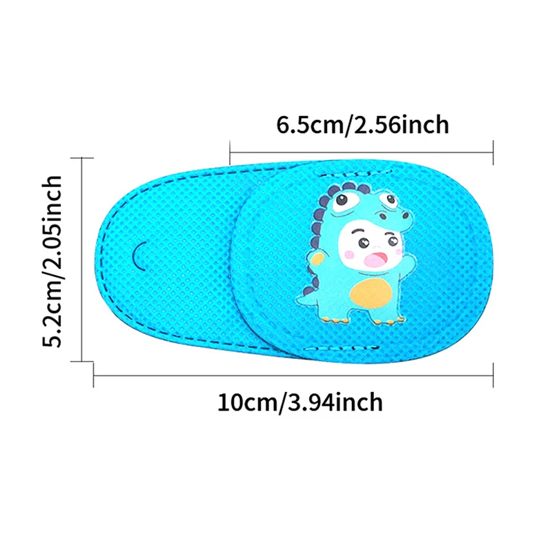 Kacamata pelindung mata anak, 6 buah/kotak, kartun non-tenun, masker mata kiri/kanan, kacamata Strabismus, perawatan mata anak-anak, kacamata Amblyopia