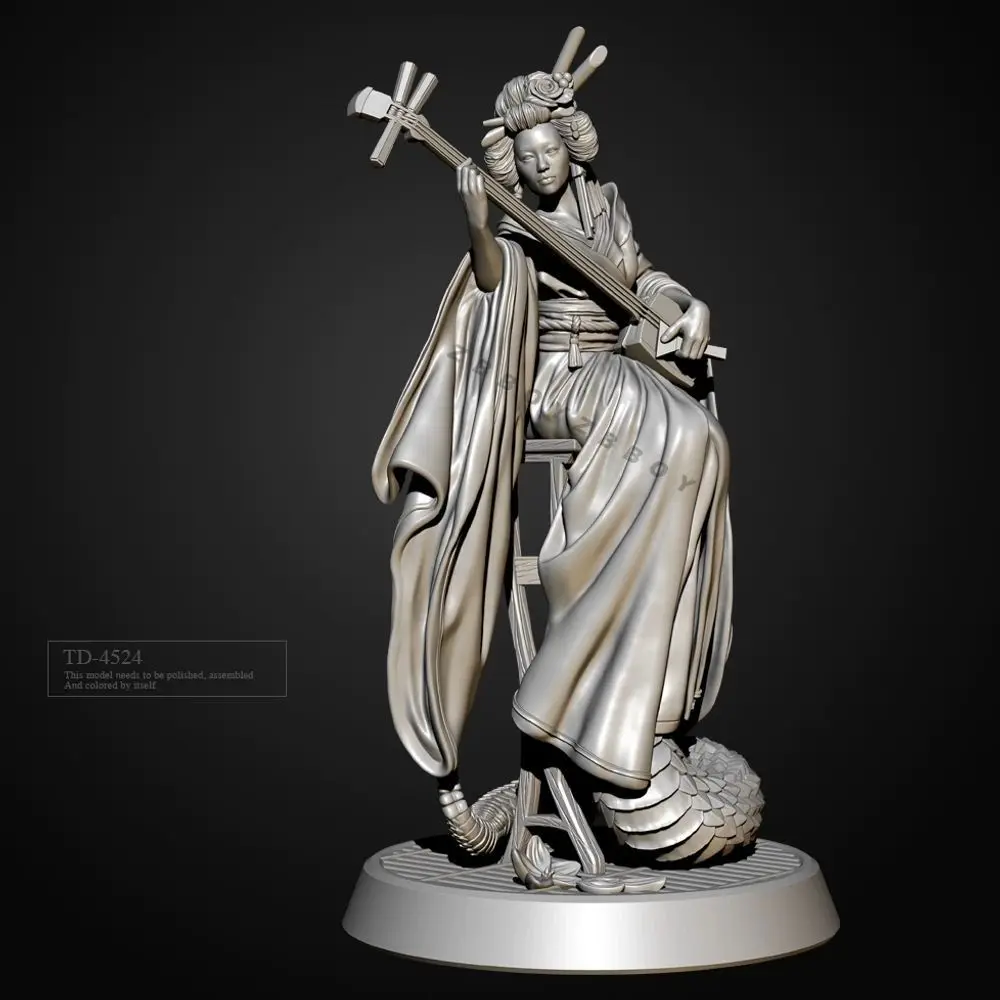 38mm 50mm 75mm Magic Series Snake Demon Geisha Resin White Mold Assembly Unassembled and Uncolored Figurines Miniatures