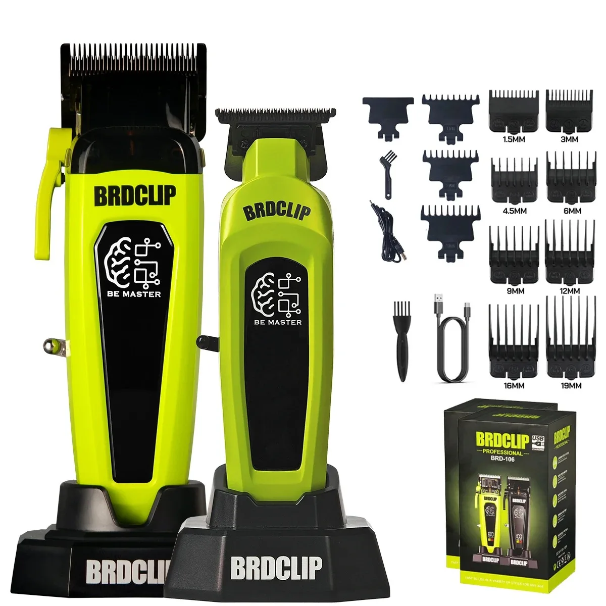 BRD 106 107 609 BRDCLIP Professioneller elektrischer Haarschneider Haarschneider DLC-Klinge mit Basis 7500 U/min 8000 U/min 7000 U/min Friseurset