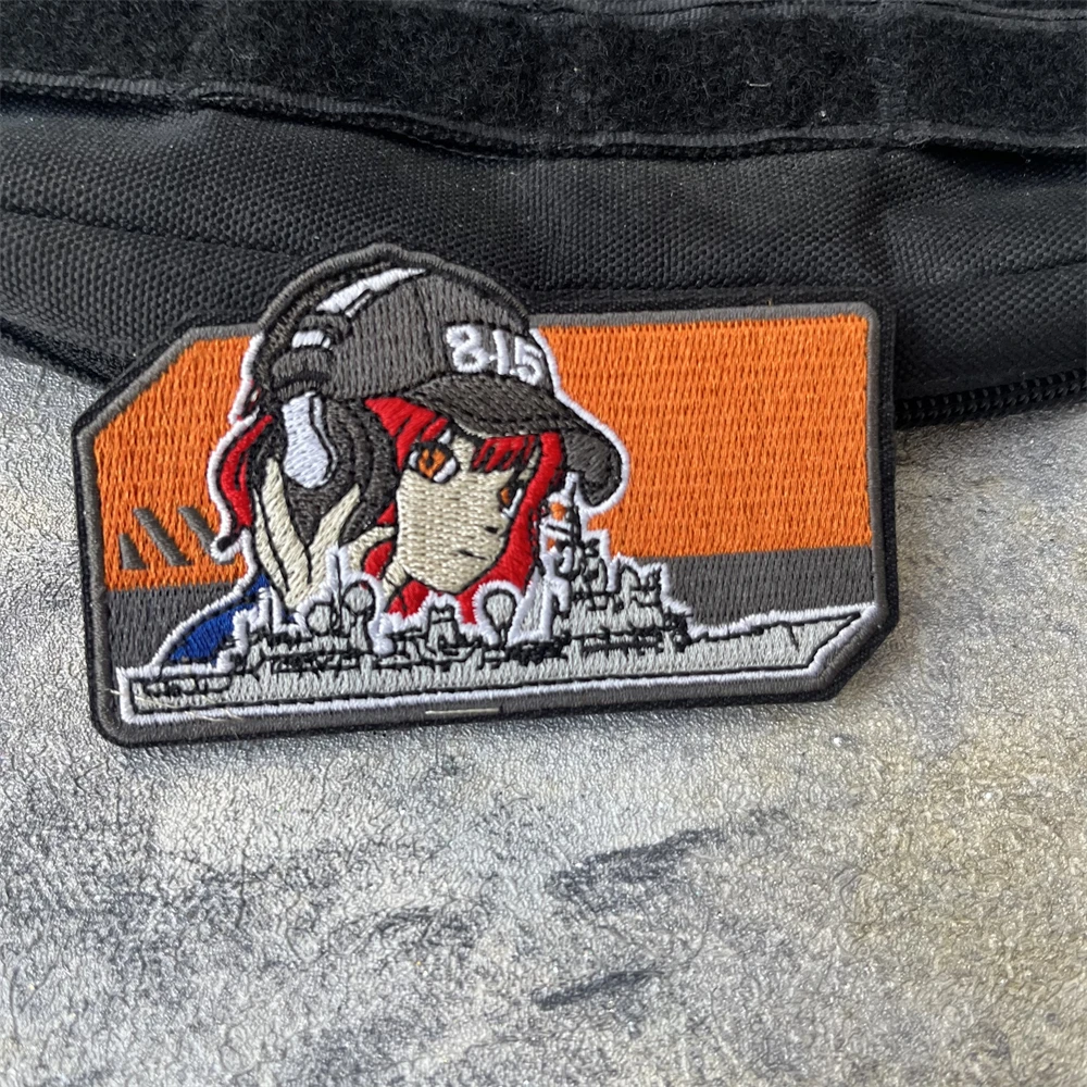 Elektronisch verkenningsschip geborduurde haaklus voor kleding tactische moreel badge patches militaire leger rugzak sticker - imagen 2