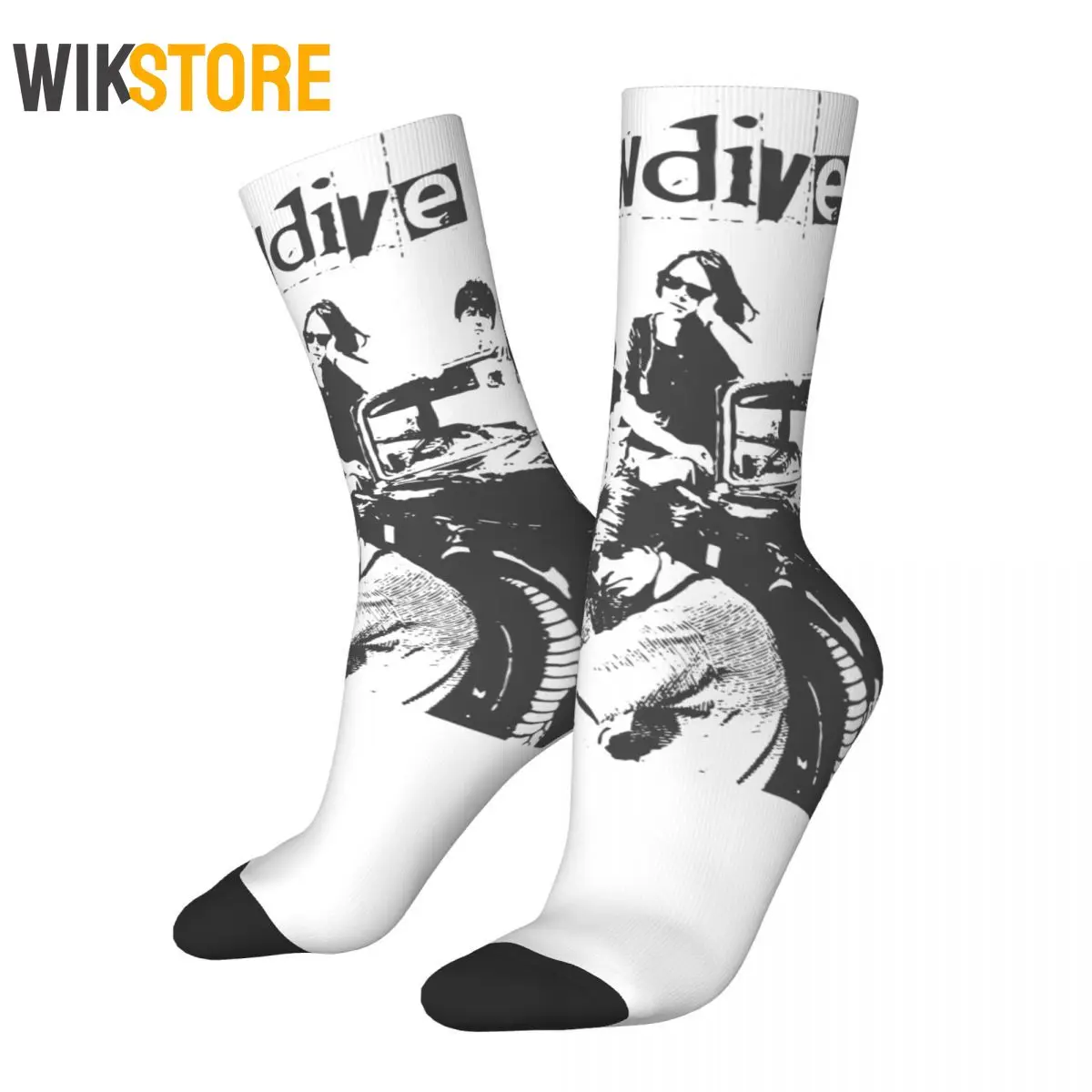 Autumn Winter Harajuku Men's Women's Slowdive Socks Music Skateboard Socks Breathable Cute Sock