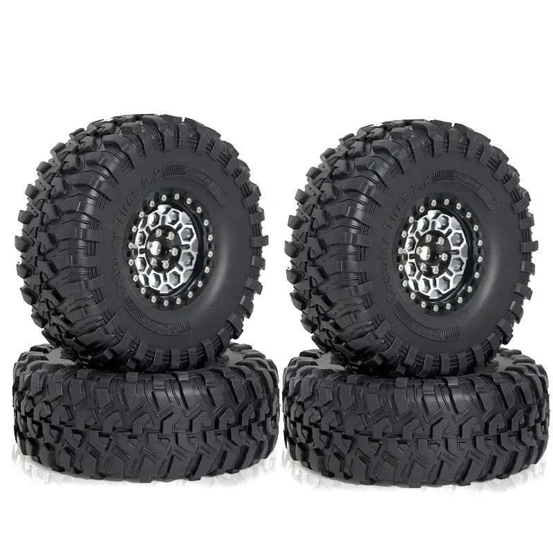 

2.2 Inch Rubber Crawler Tires & Wheels for 1/10 RC Crawler Car KM5 YK4082 YK4083 Axial SCX10 RBX10 RR10 Trxs TRX4