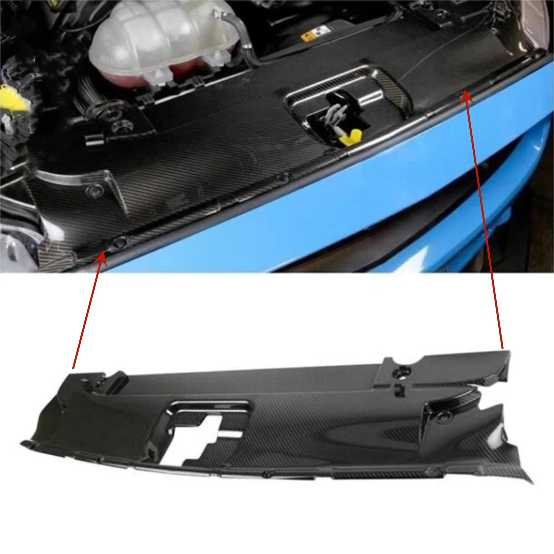

Carbon Fiber Underhood Cover Plate for Ford Mustang 15-20 Engine Compartment Lining Decoration Car Accessories