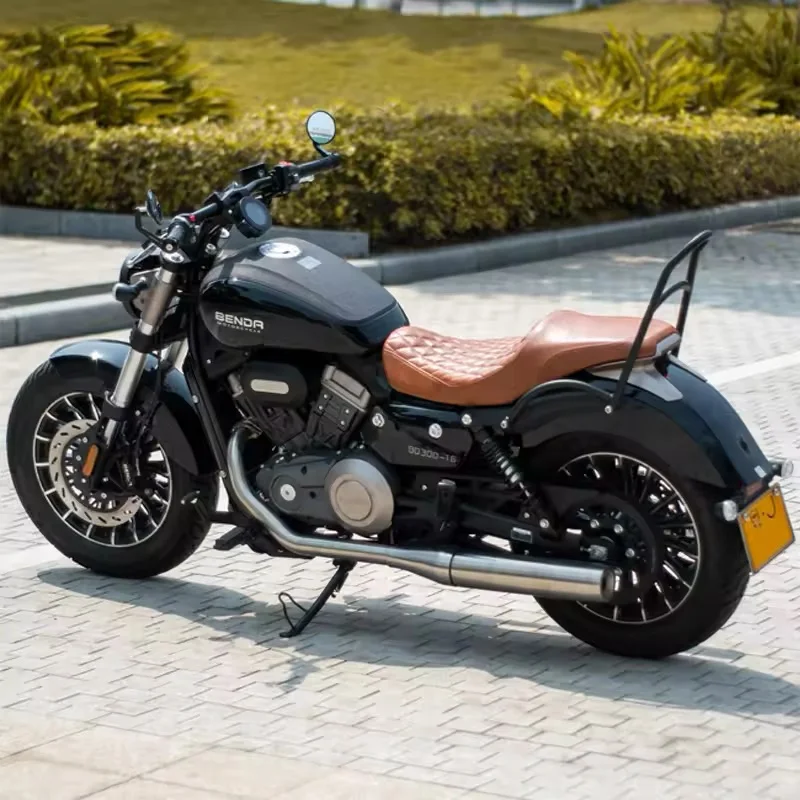 Motorcycle Cushion Cover Waterproof and Sunscreen PU Leather Seat Protect Double Seat Diamond Cushion for BENDA Rock 300 BD300