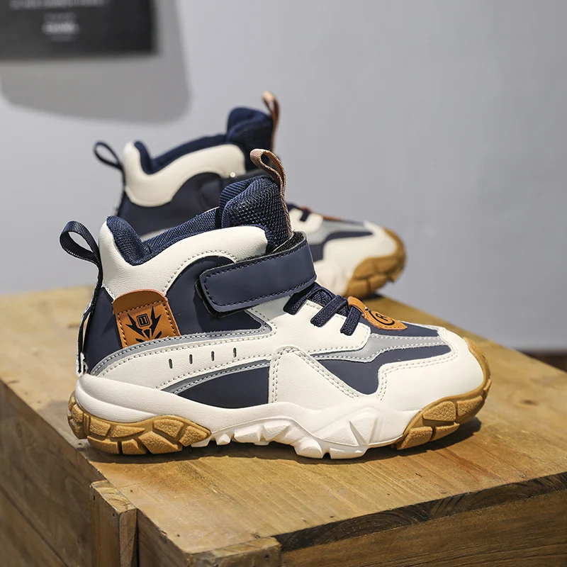 Zapatos de lujo a la moda para niños, zapatillas deportivas para niños, zapatillas deportivas transpirables de alta calidad para otoño, zapatillas de baloncesto informales para caminar para niño