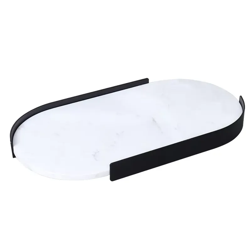 European luxury Instagram style marble tray decoration home hotel bedroom storage cosmetics business supplies