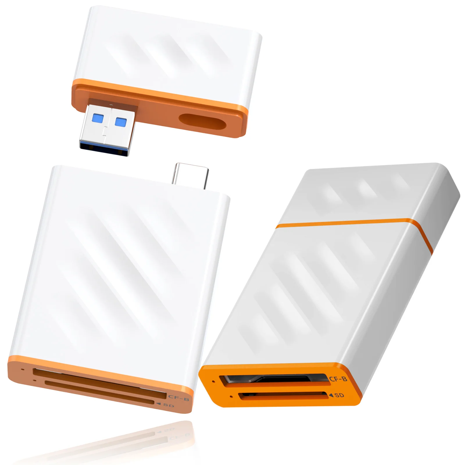 2 in 1 CFexpress Type-B Memory Card Reader USB 3.2 Card Reader Convertor 10Gbps High-Speed Compatible for Windows XP Linux MacOS