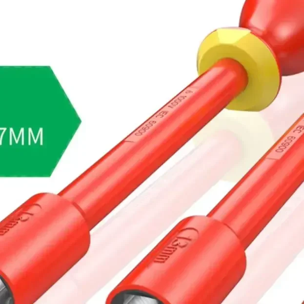 

VDE Insulated Socket Wrench - 1000V High Voltage Safety Tool For Electricians Insulated Socket Wrenches VDE High-voltage Bushing