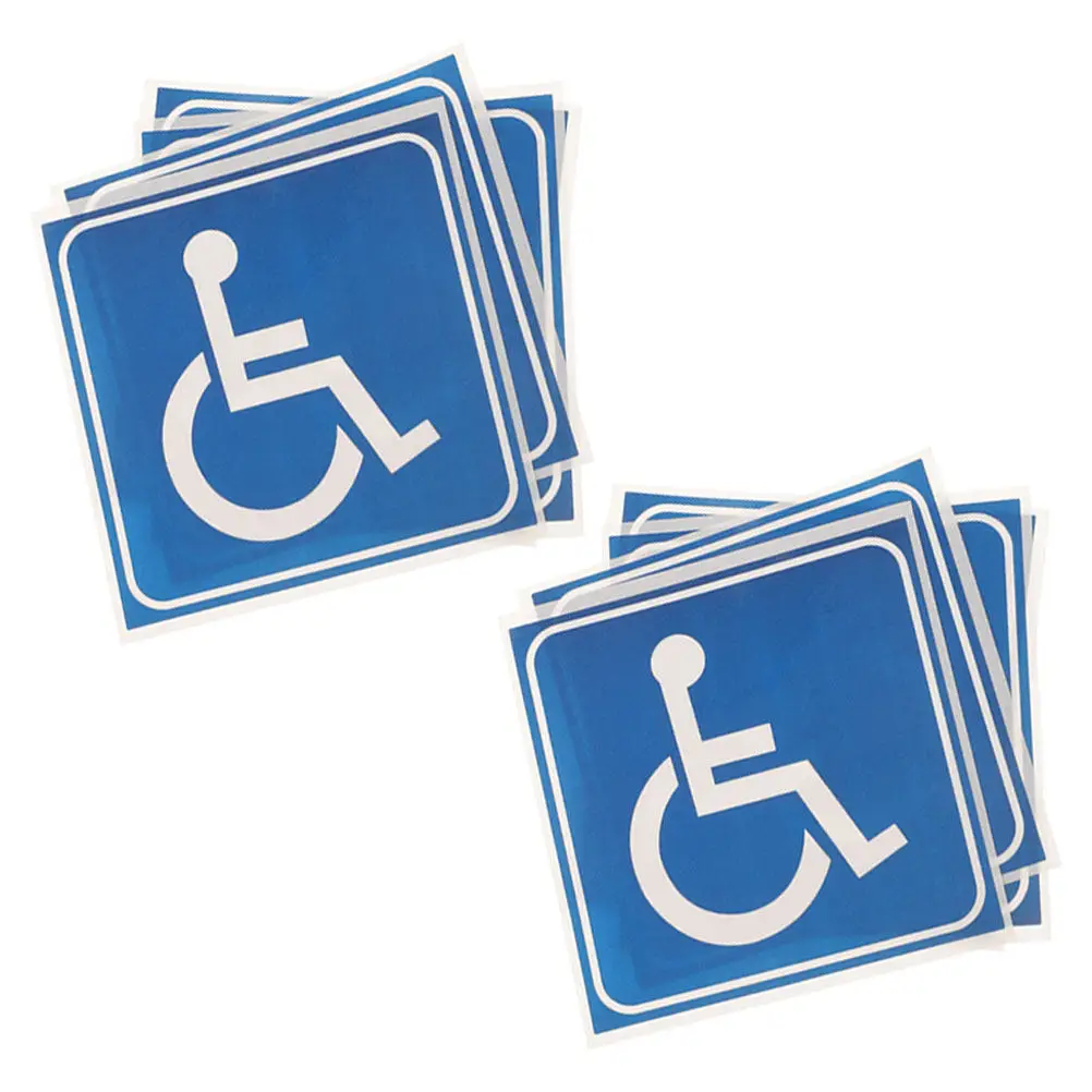 15Pcs Self Adhesive Disability Stickers Waterproof Uv Resistant Wheelchair Symbol Decals for Car Window Door Parking Restroom