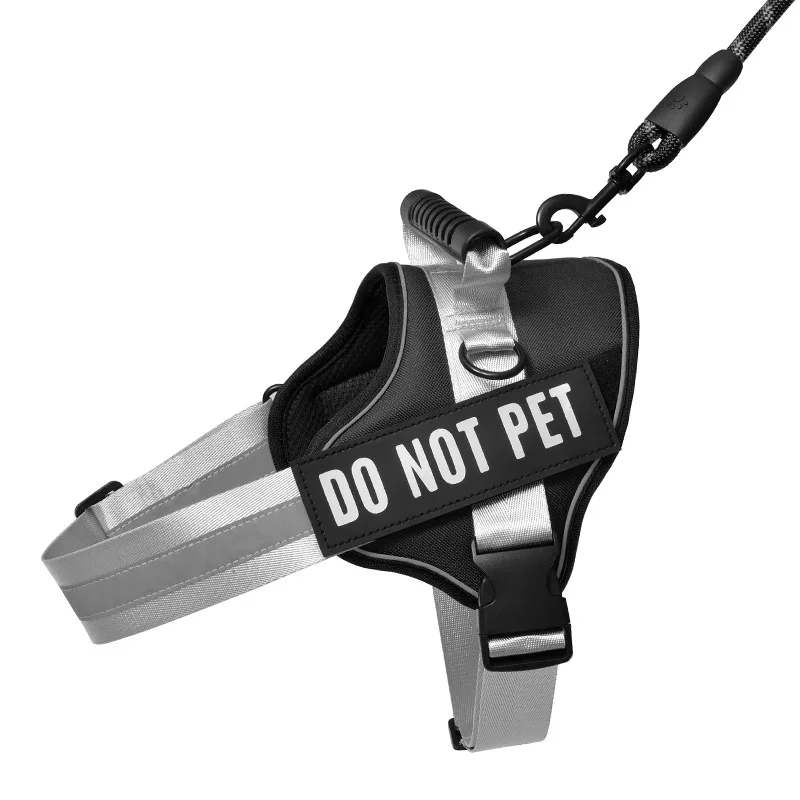 Nylon Reflective Dog Harness Personalized Breathable Dog Harness With ID Name Tag Pet Harness for Small Medium Large Dogs