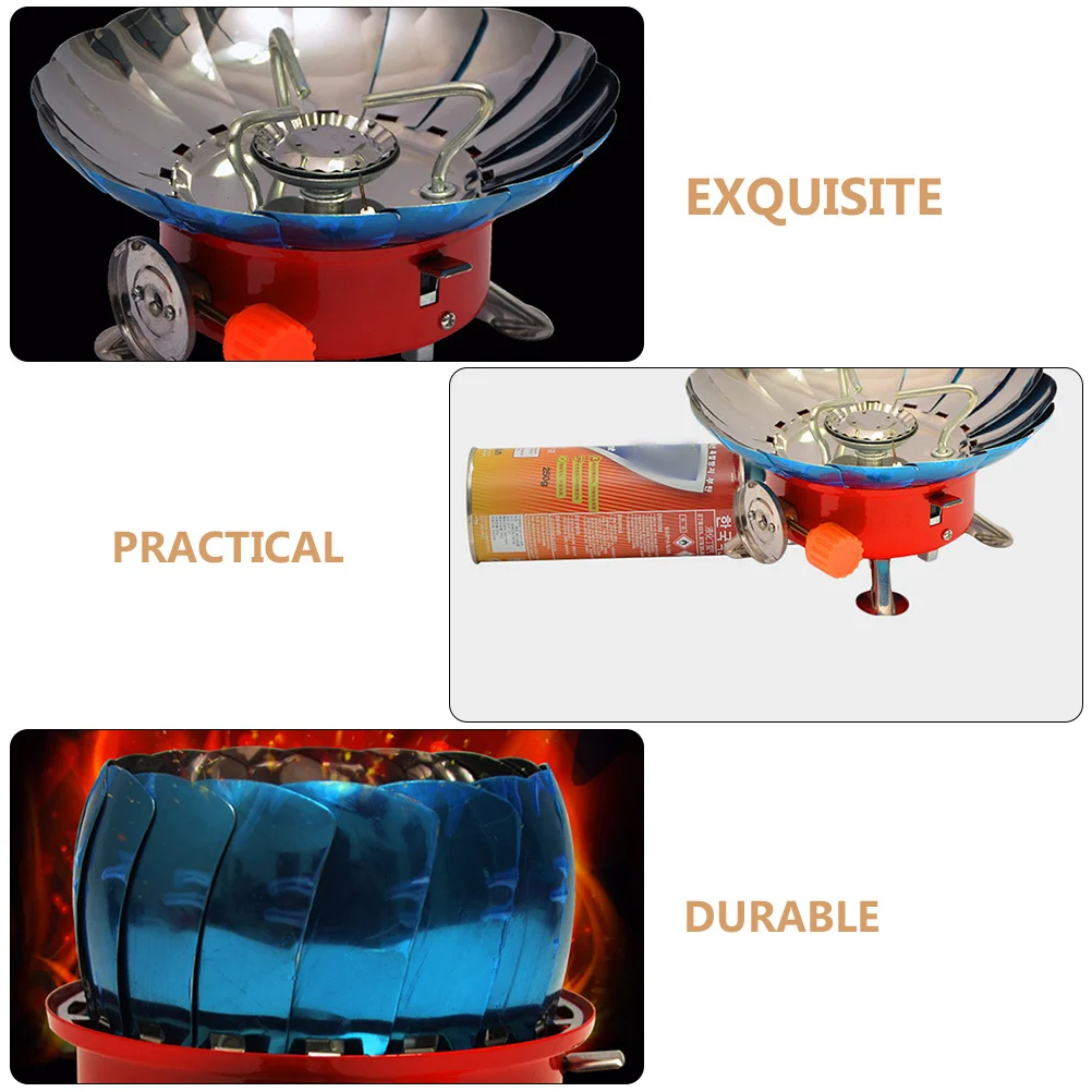 

Windproof Head Portable Gas For Camping Picnic Cooking Burner Aluminum Alloy Metal Backpacking Stove Windproof Cooking