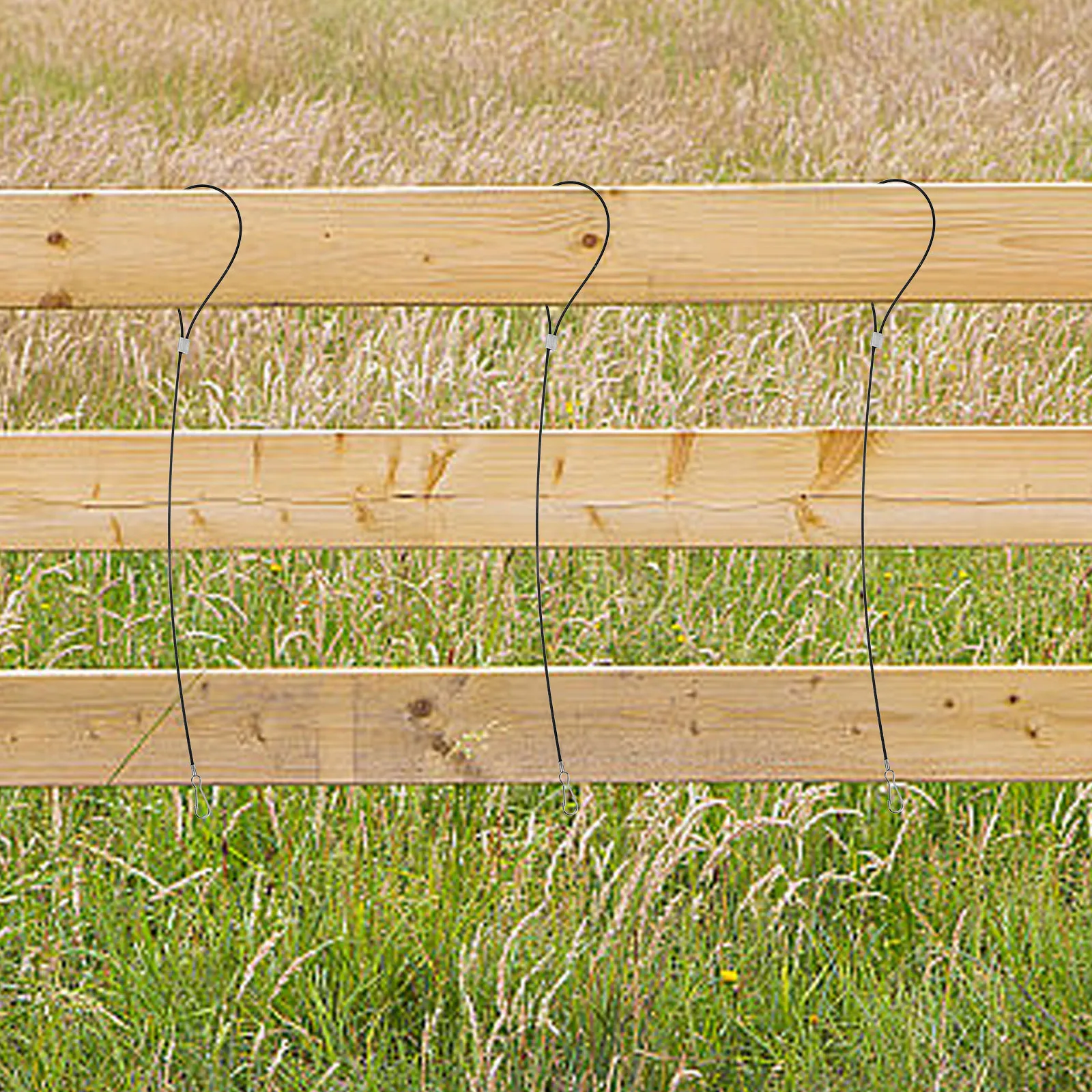 

5pcs Stainless Steel Anti-fall Adjustable Latch Rope for Fence Gate Hardware Pull Deep Black