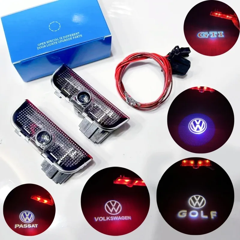 

For VW Passat B6 B7 B8 B9 Touareg Golf 5 6 7 Jetta MK6 MK7 GTI R LED Car Door Projector Welcome Ghost Shadow Light Accessories