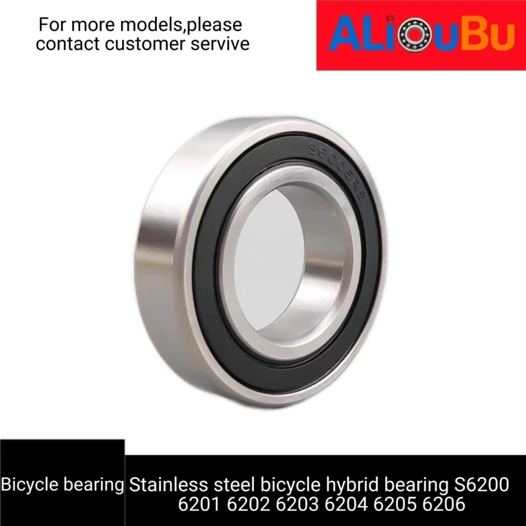 Stainless steel bicycle hybrid bearing S6200 6201 6202 6203 6204 6205 6206 stainless steel+silicon nitride ceramic ball.