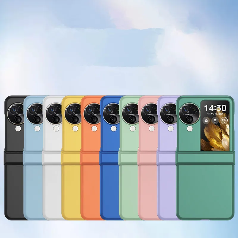 เคสบานพับ PC สีลูกกวาดแฟชั่นสำหรับ Oppo Find N3เคสฝาพับ2023สำหรับ Oppo Find เคส N3Flip เคส N2 Flip n2flip OPPO