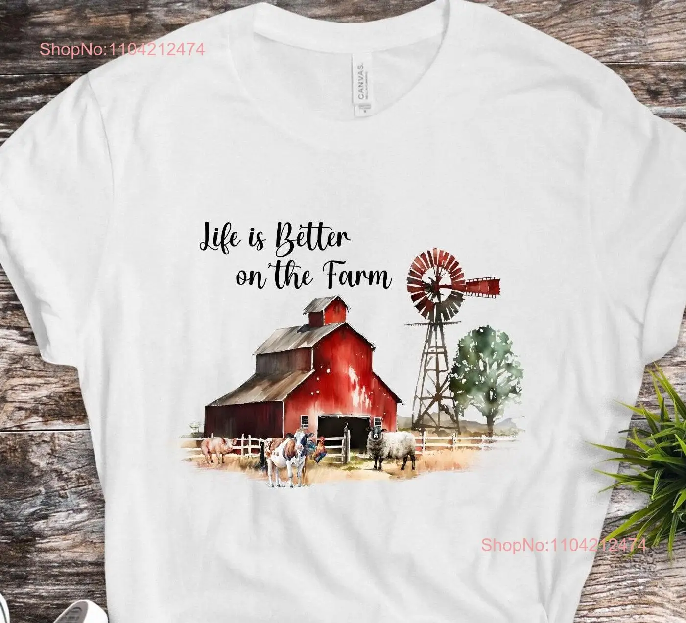 Barnyard Animals Farm T Shirt Party Life The Barn Yard long or short sleeves