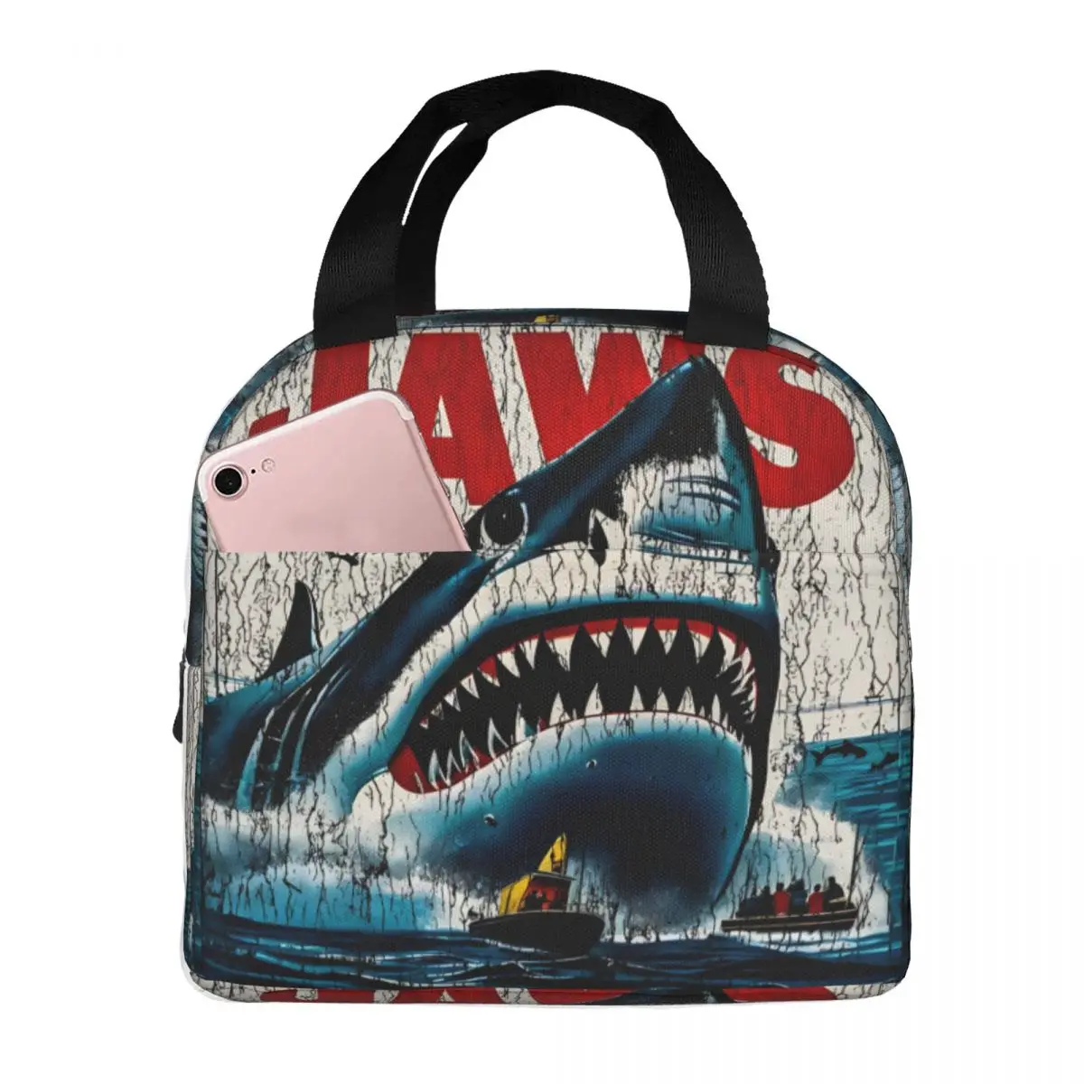 

Изолированные сумки для обеда Jaws на 50-летие, герметичный контейнер для обеда из фильма, термосумка, сумка-тоут, ланч-бокс, школьные сумки для еды