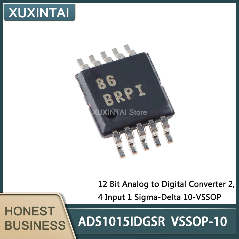 5Pcs/Lot  New Original  ADS1015IDGSR ADS1118IDGSR ADS1115IDGSR ADS1015 VSSOP-10  12 Bit Analog to Digital Converter 2, 4 Input 1