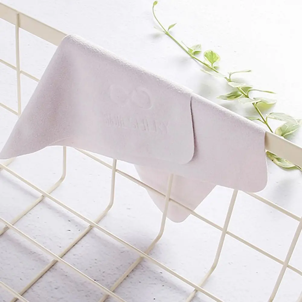 10Pcs Simple Letter Glasses Cleaner Cloth Solid Color Soft Lens Cleaner Cloth Microfiber Suede Sunglasses Cleaning Wipes Camera