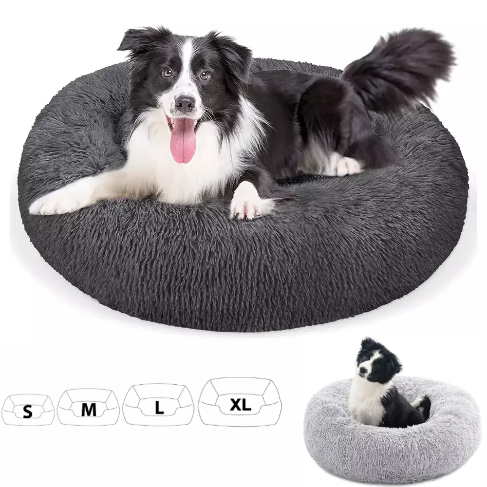 S-XL Cuscino per animali domestici Letto per animali domestici Peluche Nido per animali domestici Gatto invernale Nido per cani Caldo staccabile Lavabile Letto per gatti rotondo Casetta per cani