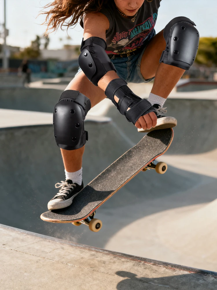 AliExpress RGGMQQ Adult/Kids Knee Pads Elbow Pads Wrist Guards 6 in 1 Protective Gear Set for Inline Roller Skating Skateboarding Scooter BMX etc.