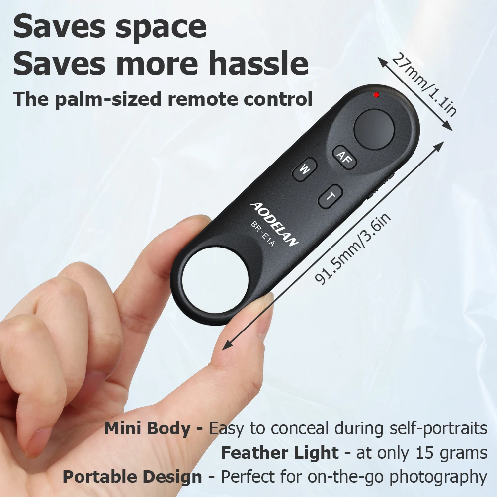 AODELAN BR-E1A Беспроводной пульт дистанционного управления для Canon EOS R10 R6 R5C R RP M50II M6II 850D 200DII 250D G5X2 G7X3; Замените Canon BR-E1