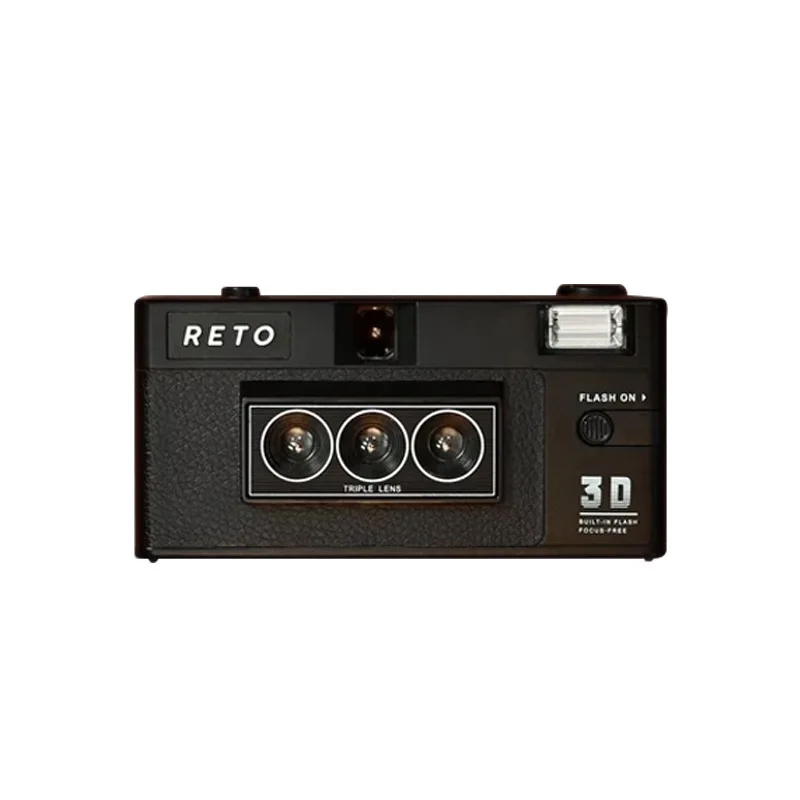 

RETO 3D Film Camera 135 Film Reto3d Stereoscopic Point-and-Shoot Camera with Flash Non-disposable Film Camera