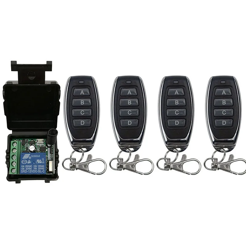 xuanlongyuan DC12V 1CH RF Wireless Remote Control Relay Switch Security System Garage Doors Gate Electric Doors shutters/ window