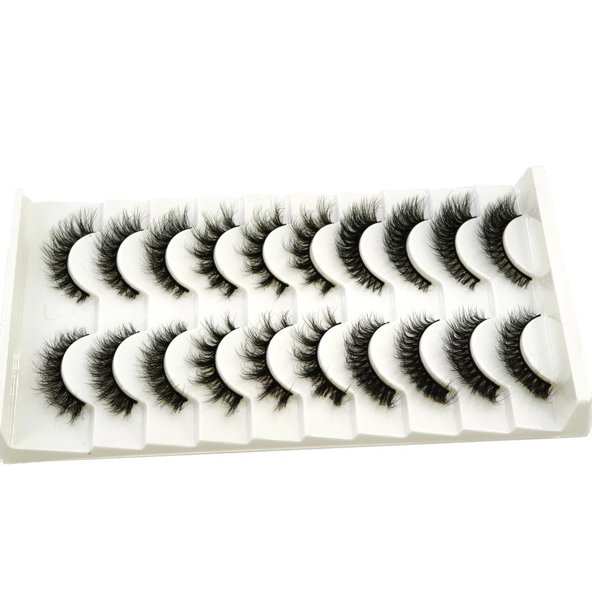 HBZGTLAD جديد 10 أزواج رموش المنك الاصطناعية الهجينة 5D ، رموش صناعية درامية رقيق ماكياج الرموش الصناعية الطبيعية