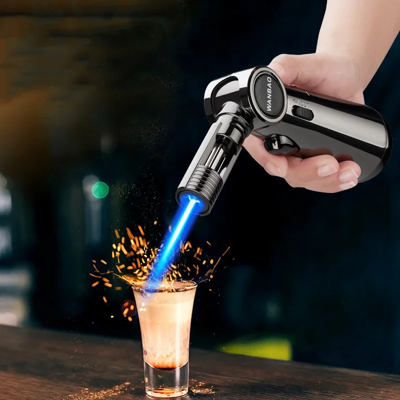 New Torch Gas Lighter for BBQ Kitchen Cooking Jet Turbine Lighter Windproof High Capacity Spray Gun Metal Welding Gifts Lighter