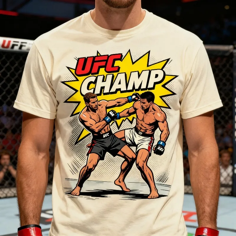 

MOTO-2025 Новая хит продаж UFC боксерская футболка Pursuer для мужчин летом повседневный дышащий быстросохнущий топ большого размера