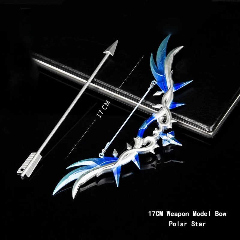 

17CM Weapon Models Bow Polar Star Anime Figures For Games Tartaglia Five Exclusive Peripherals Zinc Alloy Material Collects Toys