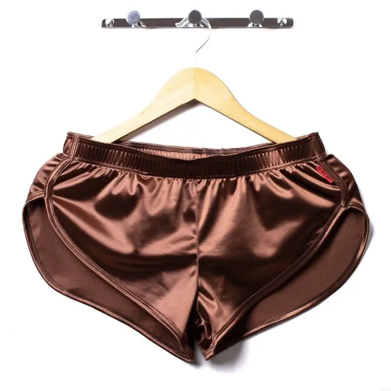 속옷 복서 남성의 부드러운 브리핑 부드러운 잠옷 반바지 측면 분할 바닥 Y1AC