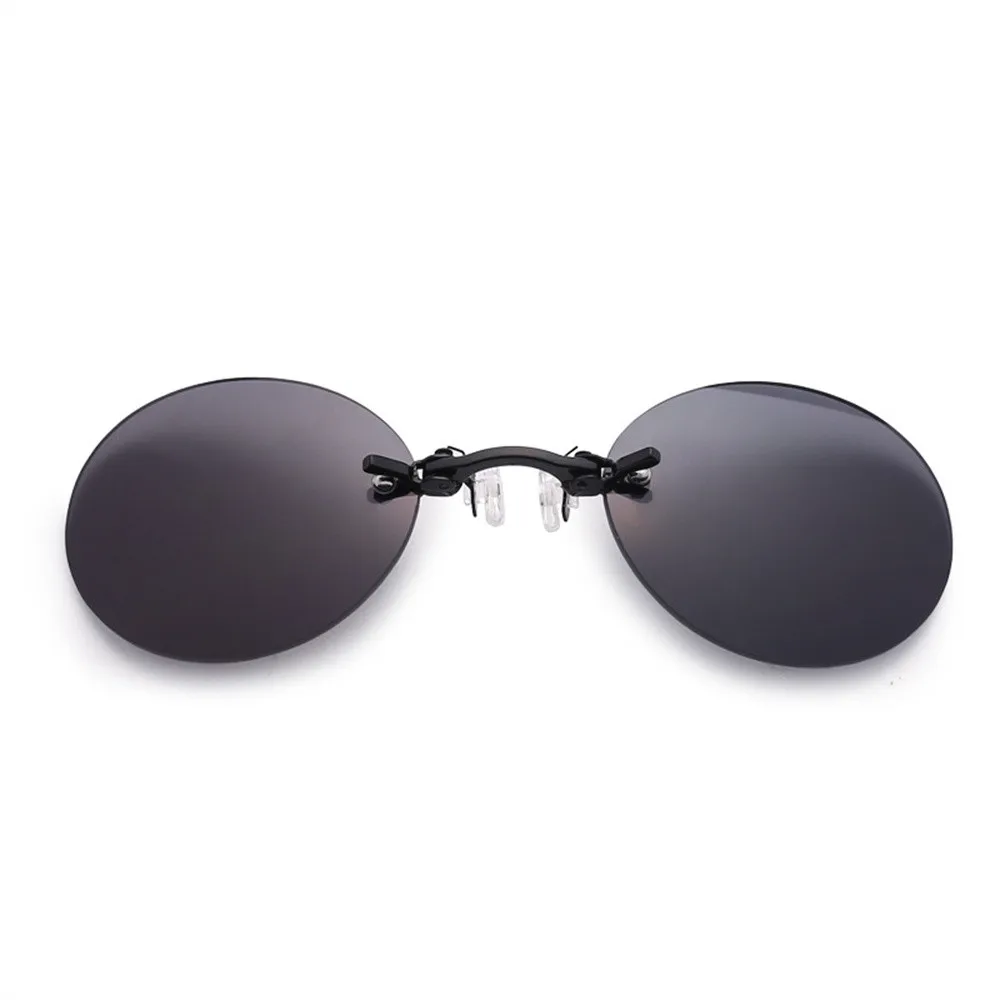 Clip On Nose Glasses Matrix Morpheus Sunglasses Round Rimless Clip 