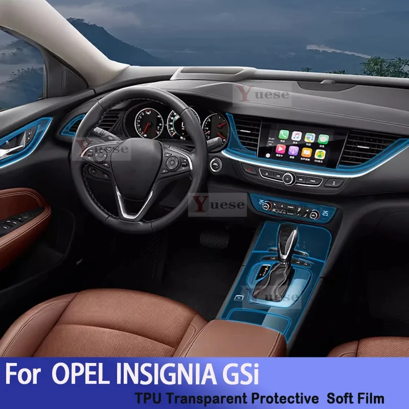 Car Interior Center Console Transparent TPU Protective Film Anti-scratch Repair Sticker For OPEL INSIGNIA GSi 2020-2023