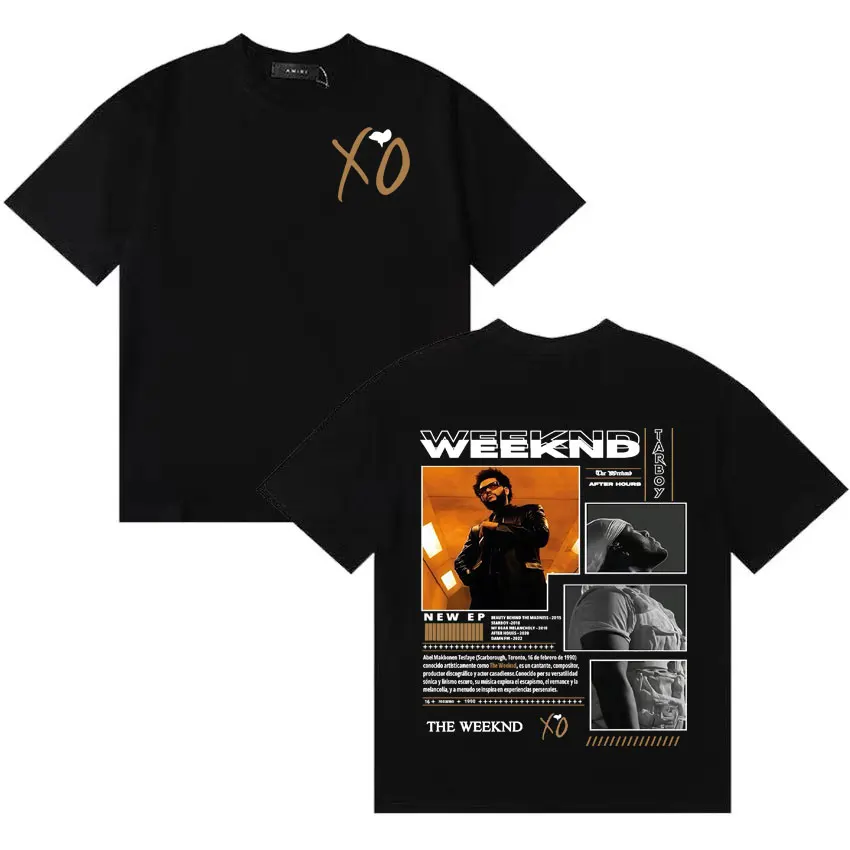 The Weeknd Oversized After Hours Graphics Merch Tshrits Summer Men Women's Y2k Hip Hop O-neck Rock Gothic Cozy Streetwear Tshirt