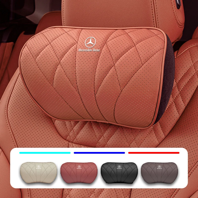 سيارة رئيس وسادة الرقبة دعم السيارات مقعد يغطي مسند الرأس لمرسيدس بنز AMG W206 W204 W205 W212 W213 W221 W222 W223 W251 W464
