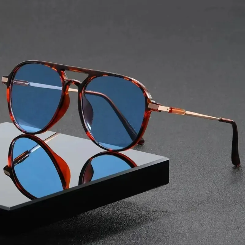 Vintage Pilot Sunglasses Women Men New Fashion Leopard Luxury Gradient Sun Glasses Ladies Trendy Sexy Shades view 3