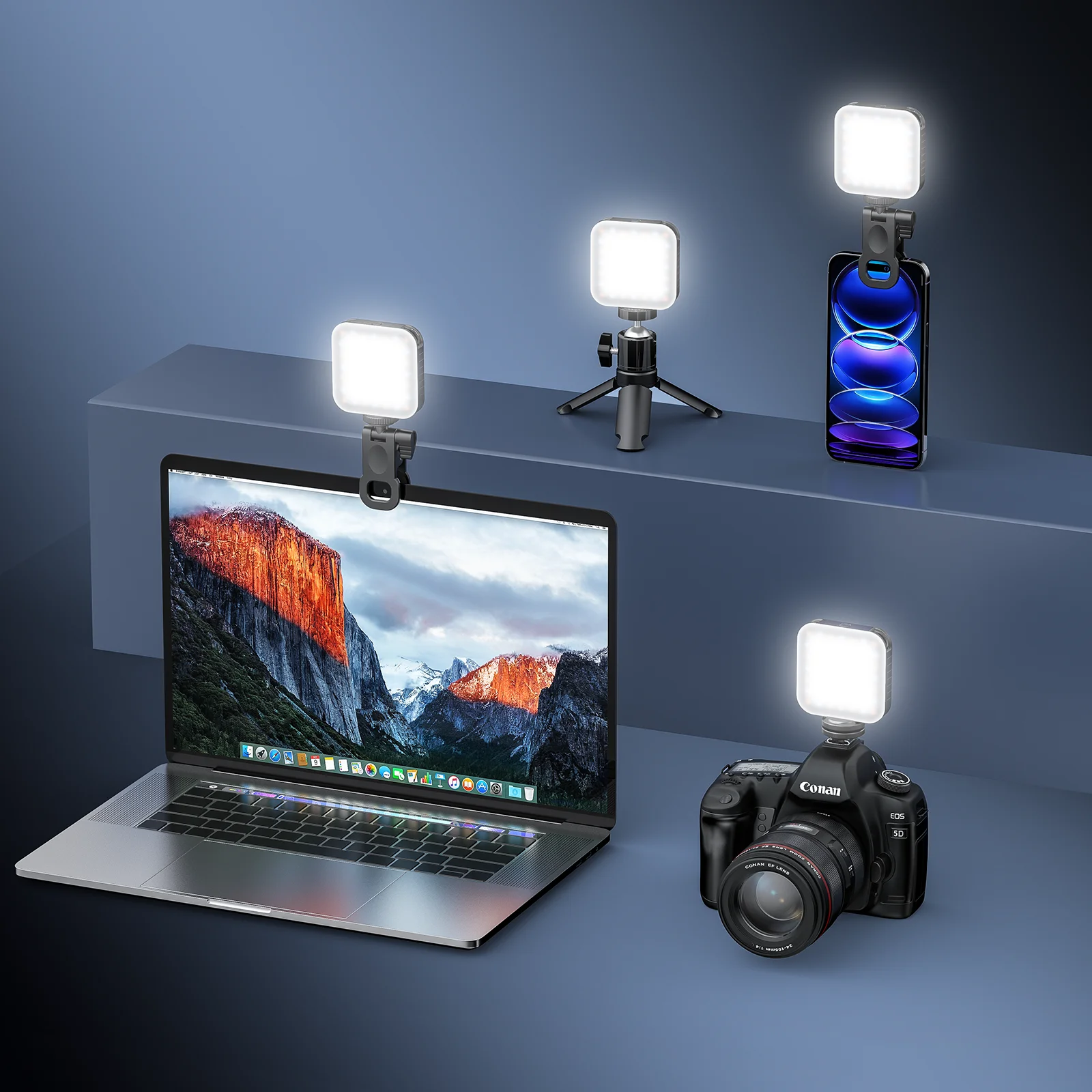 

Светодиодное освещение для фотосъемки, магнитная лампа для селфи, портативная перезаряжаемая лампа для камеры с зажимом для телефона, лампа для видеосъемки