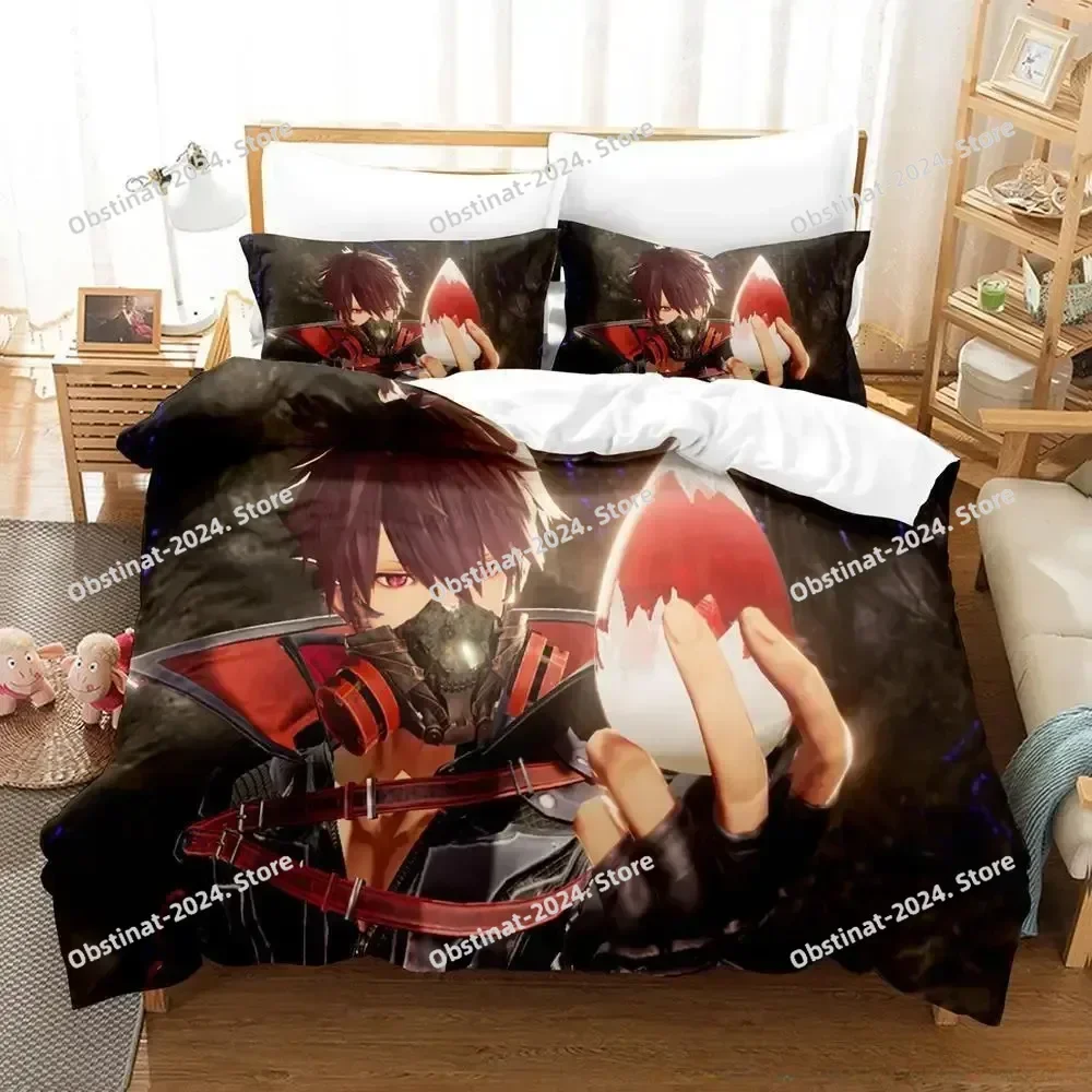 Game CODE VEIN Single Twin Bedding Set Printed Bed Set With Pillowcase Bed Duvet Cover Soft Single Double Queen Super King Size