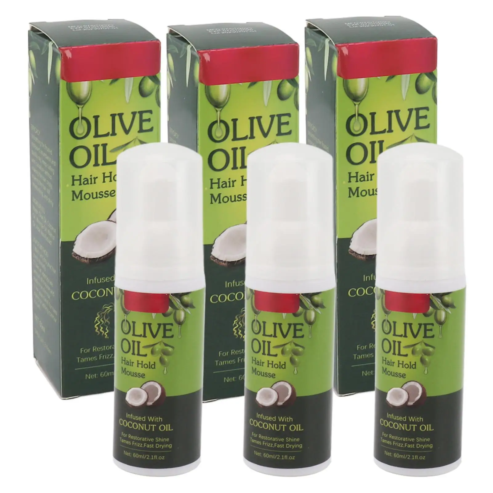 

Nourishing Hair Styling Foam Mousse Anti Frizz Portable Lasting Hold for travel Dating and Stage Use