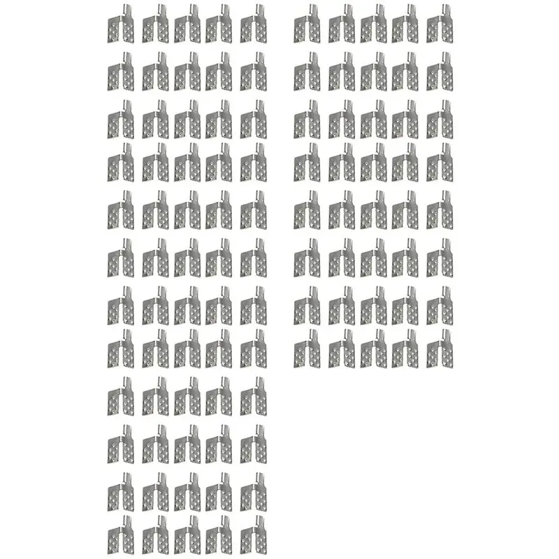 FAST-400Pcs Carbon Thermal Film Clamp Connector, Warm Floor Copper Plated Silver Clip Accessories, Floor Heating Film Clamp