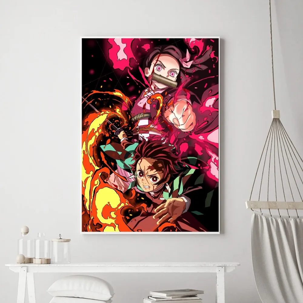 1pc Frameless Classic Anime Demon Slayer Poster Prints Poster Wall Painting Bedroom Living Room Wall Bar Restaurant Sticker Larg view 6