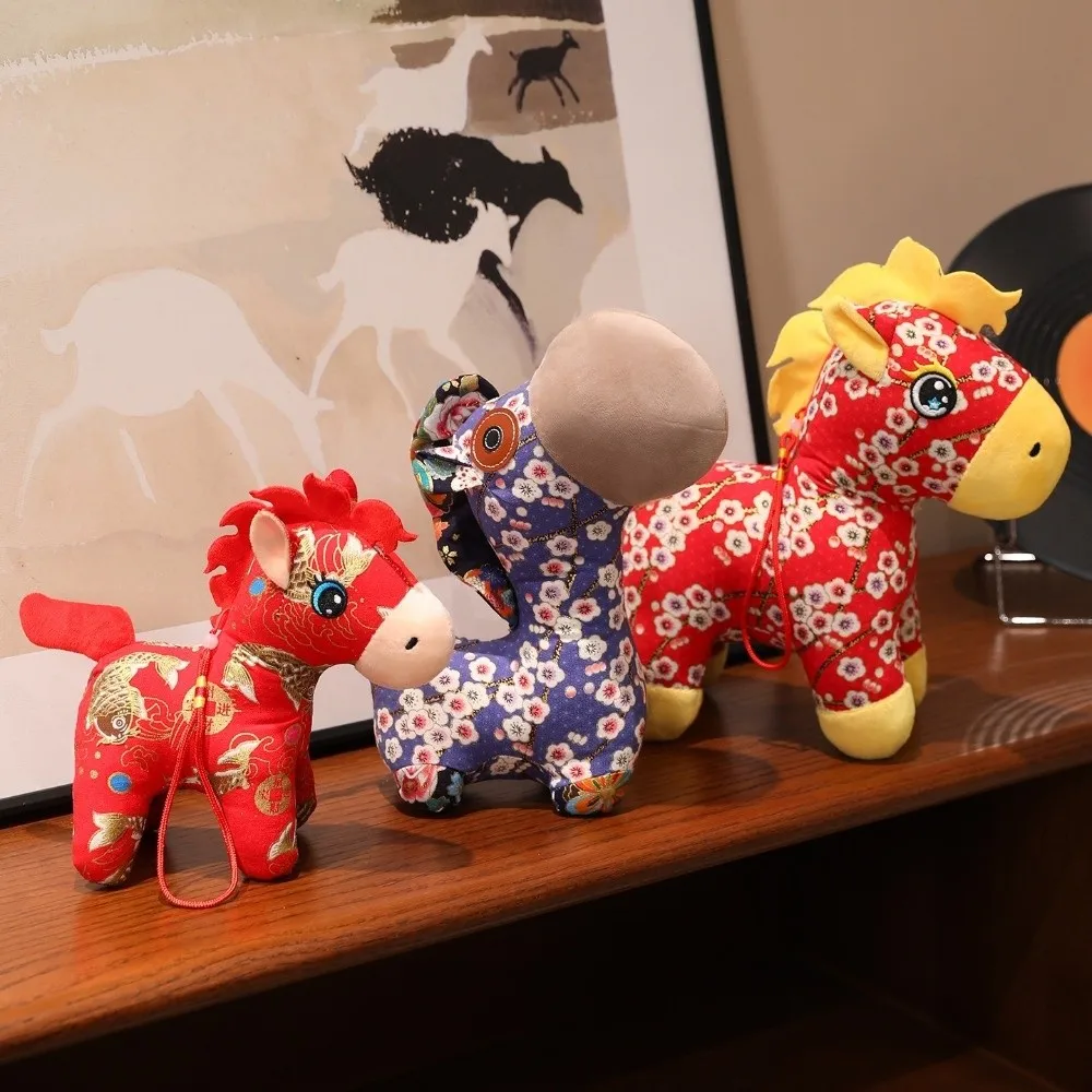 

Мягкая игрушка Лошадь Плюшевая кукла Год Лошади Талисман Подвесной Декор Пони Кулон Китайский Стиль 20 см Плюшевый Пони Подвеска