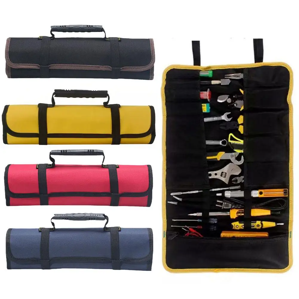 Oxford Cloth Folding Wrench Storage Bag With Handle Portable Multi-functional Spanner Tool Organizer Pouch For Working P6Y2