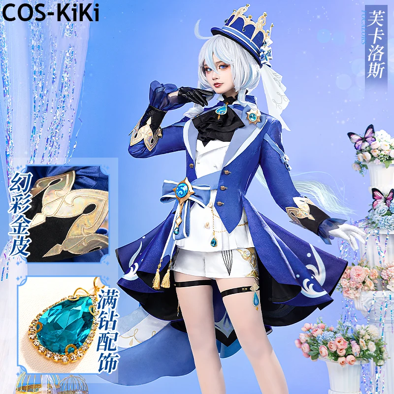 

COS-KiKi Genshin Impact Furina игровой костюм косплей костюм великолепная униформа Хэллоуин карнавальная вечеринка наряд для ролевых игр женский
