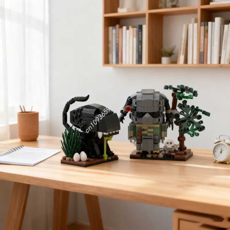 

456 шт. MOC AVP набор 1 Brickheadz Brickheadzed модель здания рождественские подарки блоки сборка игрушек творческая идея образование кирпич