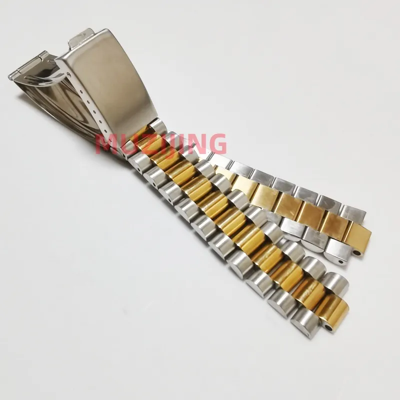 Bracciale con cinturino per orologio con estremità curva universale presidenziale vintage in acciaio inossidabile 18mm 20mm 22mm adatto per orologio RLX SKX