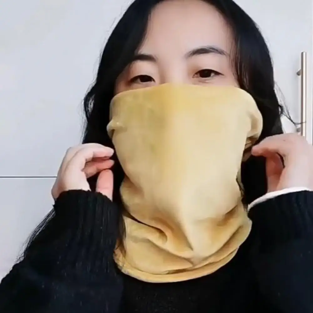 

Simple Design Scarf Solid Color Scarf Elegant Golden Velvet Elastic Scarf for Men Women Stylish Solid Color Decorative